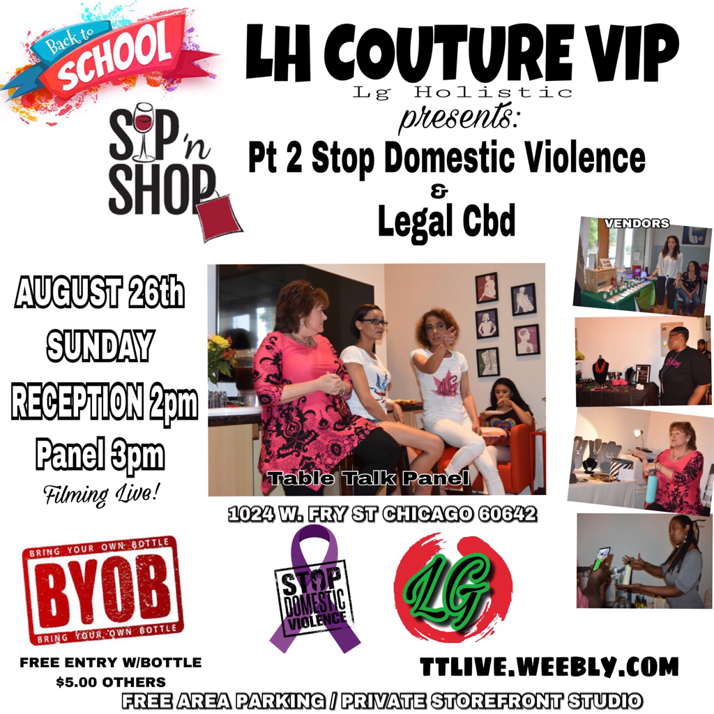All Guests are Free with Cocktail Bottle of Any kind ages 21 up. Without Bottle $5.00 at venue.
We will have food, cocktails, vendors, model parade and discussion panel.
Please arrive by 3pm as we will begin Live Filming on Facebook Watch, Instagram Live & YouTubeLive and would like to avoid interruptions.
Discussion Topics-
Stop Domestic Violence 
Legal in All States Cbd 

Thank you
